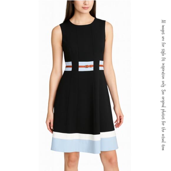 CALVIN KLEIN Women's Sleeveless Round Neck Fit and Flare Dress, 10, NWOT! - Picture 8 of 8